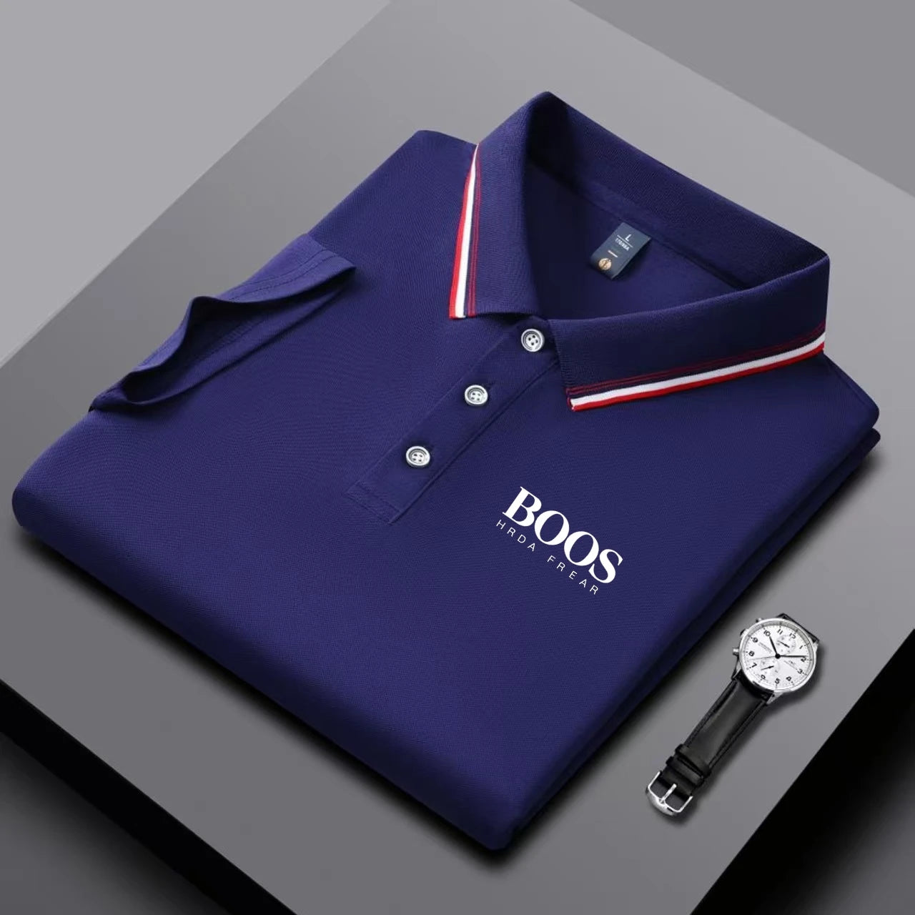 Besticktes neues Herren Business Casual Kurzarm-Poloshirt, modisches, atmungsaktives, bequemes und vielseitiges Oberteil