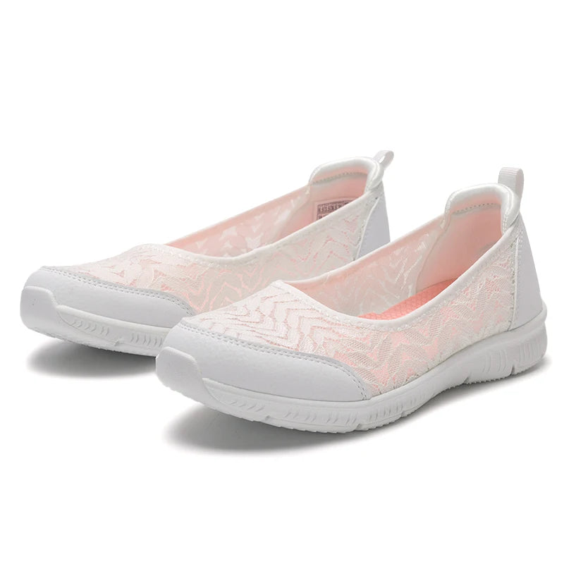 Skechers Damen Be-Cool Freizeitschuhe Flache Slipper Mesh Atmungsaktiv Bequem Leicht Alltagsschuhe 100686-Wht