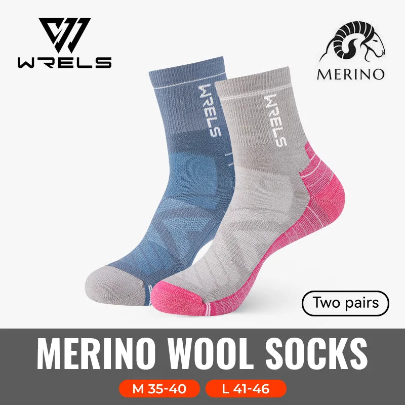 WRELS 1/2/3 Paare Merinowolle Socken Thermische Warme Winter Hohe Elastische Dicke Wandersocken Feuchtigkeitsaufnahme Wollsport Socken