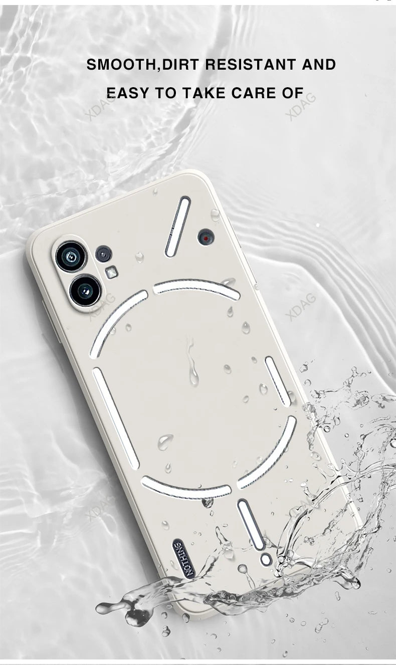 Coque de téléphone pour Nothing Phone (1) 1 One 5G A063 Housse de protection arrière en silicone liquide d'origine de haute qualité simple et tendance avec protection d'appareil photo