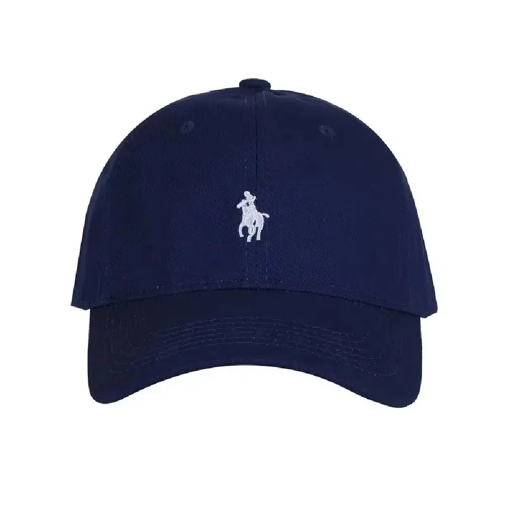 Casquette de baseball rétro brodée, style américain - Bleu marine, polyvalente pour le travail et les loisirs, protection solaire, utilisation quotidienne. Classique.