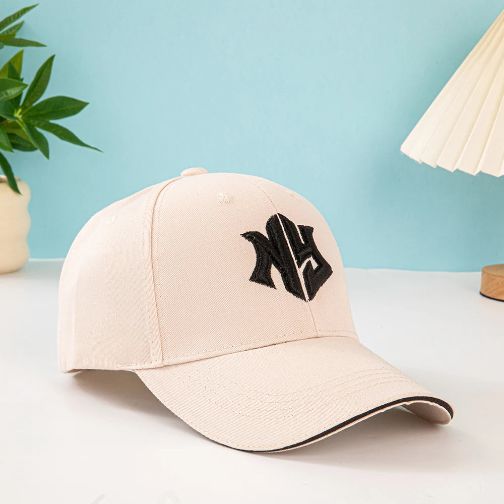 1 Baseballkappe Unisex mit gesticktem New York Logo und Sternen – Leichte Kappe, dehnbar mit verstellbarer Schnalle für Outdoor-Aktivitäten