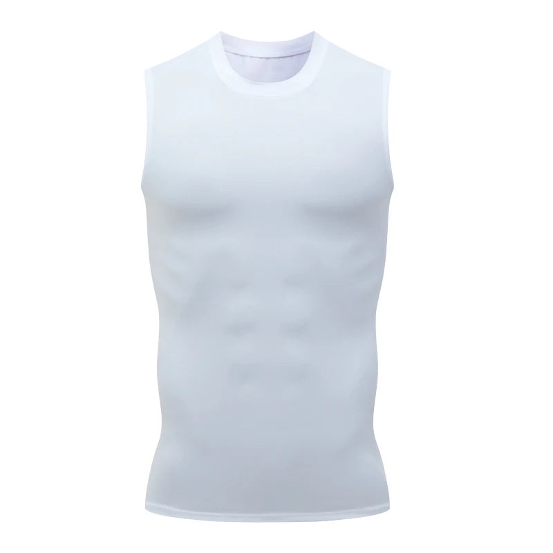 Débardeur de Compression Homme Chemise de Sport Sans Manches Séchage Rapide Musculation Fitness Gilet Entraînement Haut Musculaire