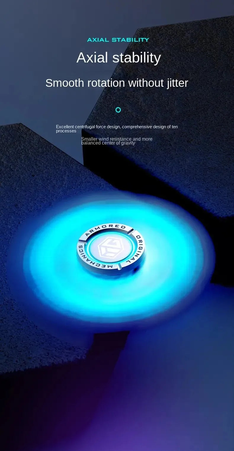 Antistress EDC Leuchtende Fidget Spinner Legierung Metall Hand Spinner Nachleuchtender Kreisel Stressabbau Spielzeug Für Erwachsene Kinder Spielzeug
