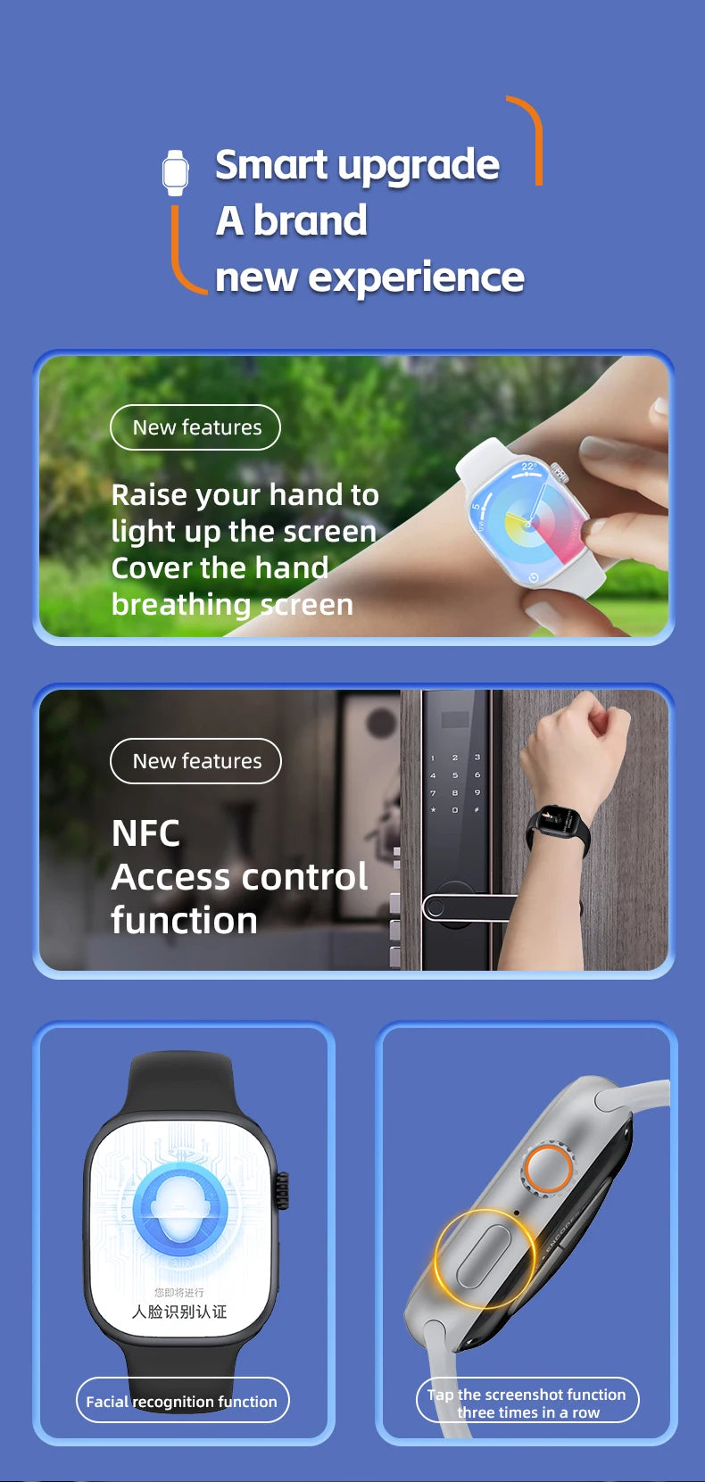 CD99 Uhr X 5G Smartwatch 2,29 Zoll AMOLED 5G LTE Smartwatch mit 180° drehbarer Kamera GPS WiFi SIM-Kartensteckplatz Gesundheitsüberwachung