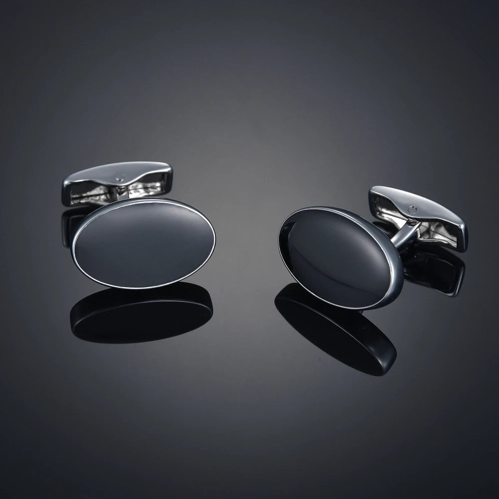 Quality Gems Craft Manschettenknöpfe Blumenmuster Golden Horse Muster Stoff Französische Ovale Hemd gemelos cuff links
