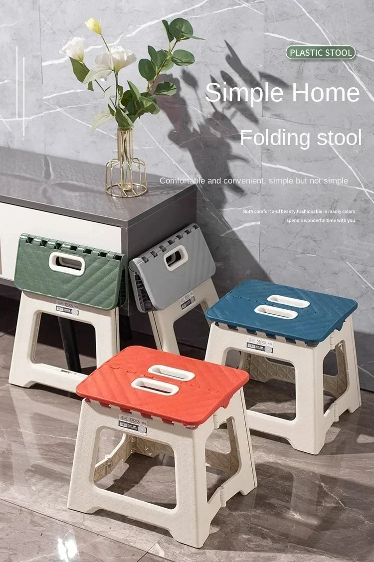 Tabouret pliant portable Chaise en plastique épaissie Chaise de camping portable d'extérieur, chaise pliante de plage, chaise pour enfants en famille