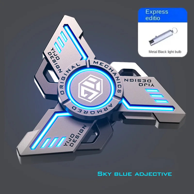 Antistress EDC Leuchtende Fidget Spinner Legierung Metall Hand Spinner Nachleuchtender Kreisel Stressabbau Spielzeug Für Erwachsene Kinder Spielzeug