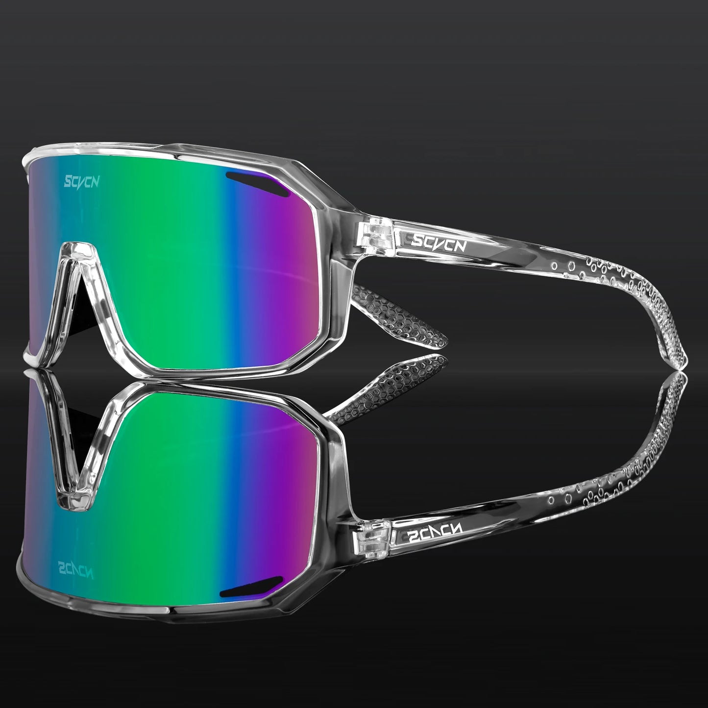 SCVCN Lunettes de soleil photochromiques d'extérieur, lunettes de cyclisme pour hommes, lunettes de vélo pour femmes, VTT, vélo de route, lunettes de cyclisme UV400