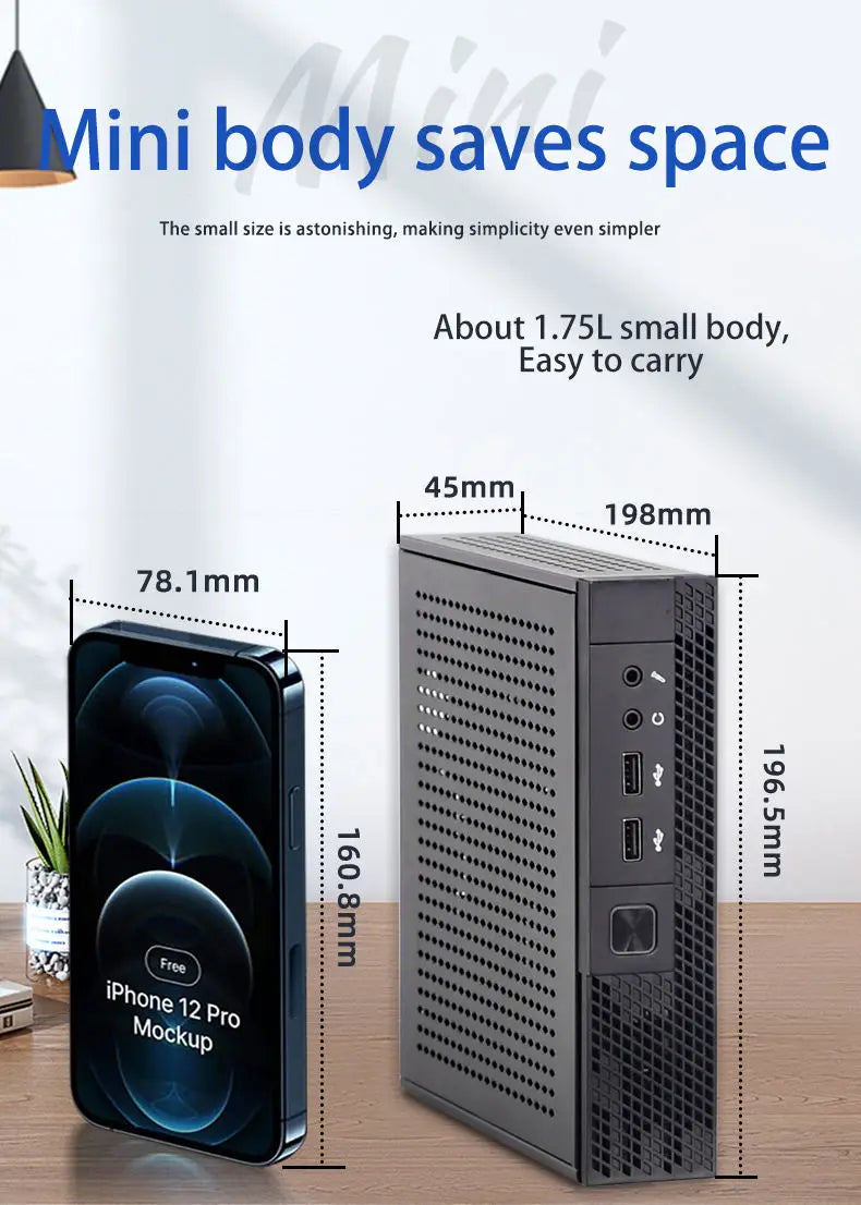 Intel Mini Desktop PC for Business - 16GB RAM 512GB SSD Wifi5 Win11 pro Core I3/i5/i7/i9 I7-4th School Office Computer