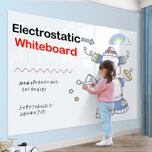 Breite: 45CM Wiederverwendbares statisches Whiteboard Haftet beschädigungsfrei an Wänden Einfach anzubringen und zu entfernen Trocken abwischbare Tafel