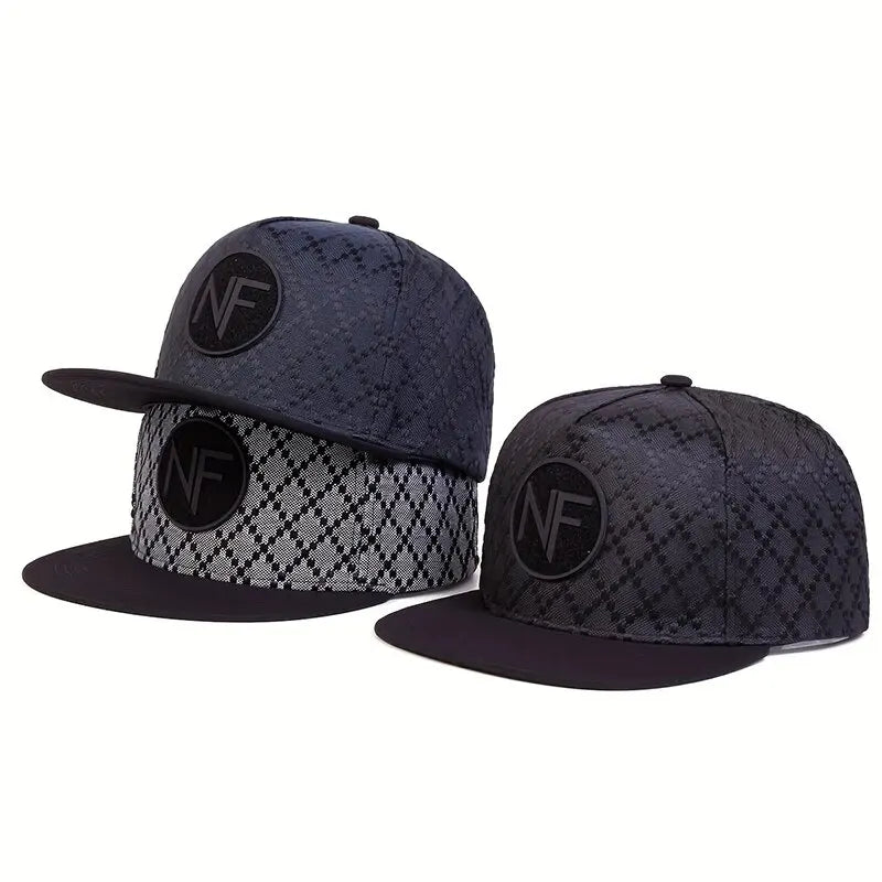 Unisex NF-Buchstaben-Stickerei-Hip-Hop-Mützen Frühling und Herbst Outdoor Verstellbare Freizeit-Baseballkappen Sonnencremehut