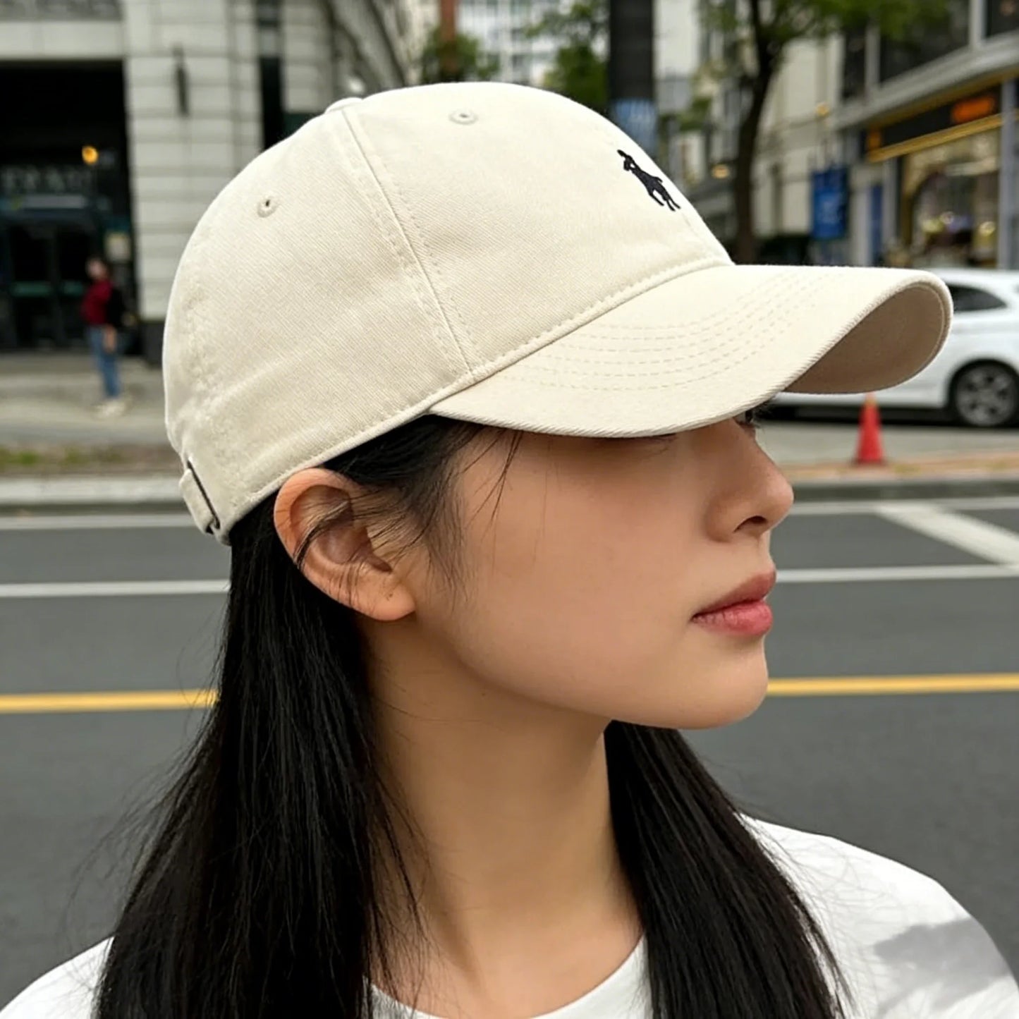 Casquette de baseball rétro brodée, style américain - Bleu marine, polyvalente pour le travail et les loisirs, protection solaire, utilisation quotidienne. Classique.
