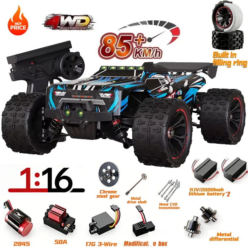 SG116MAX SCY9522 1:16 High Speed Drift Racing 80KM/H Brushless Motor 4WD 9522PRO 50KM/H RC Car Off Road Car Toys For Kid Gift