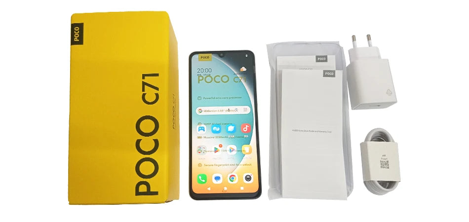 Global Version POCO C71 UNISOC T7250 Processor Immersive 6.88" Display 32MP Al Dual Camera 15W Charging 5200mAh Battery