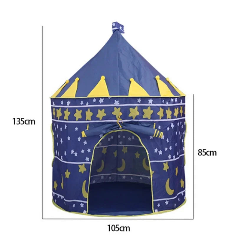 Tentes Château Pliantes Portables Tente de Jeu pour Bébé et Jeune Enfant Rose Bleu Jouets de Camping Décoration de Chambre Intérieure Extérieure Cadeau d'Anniversaire de Noël