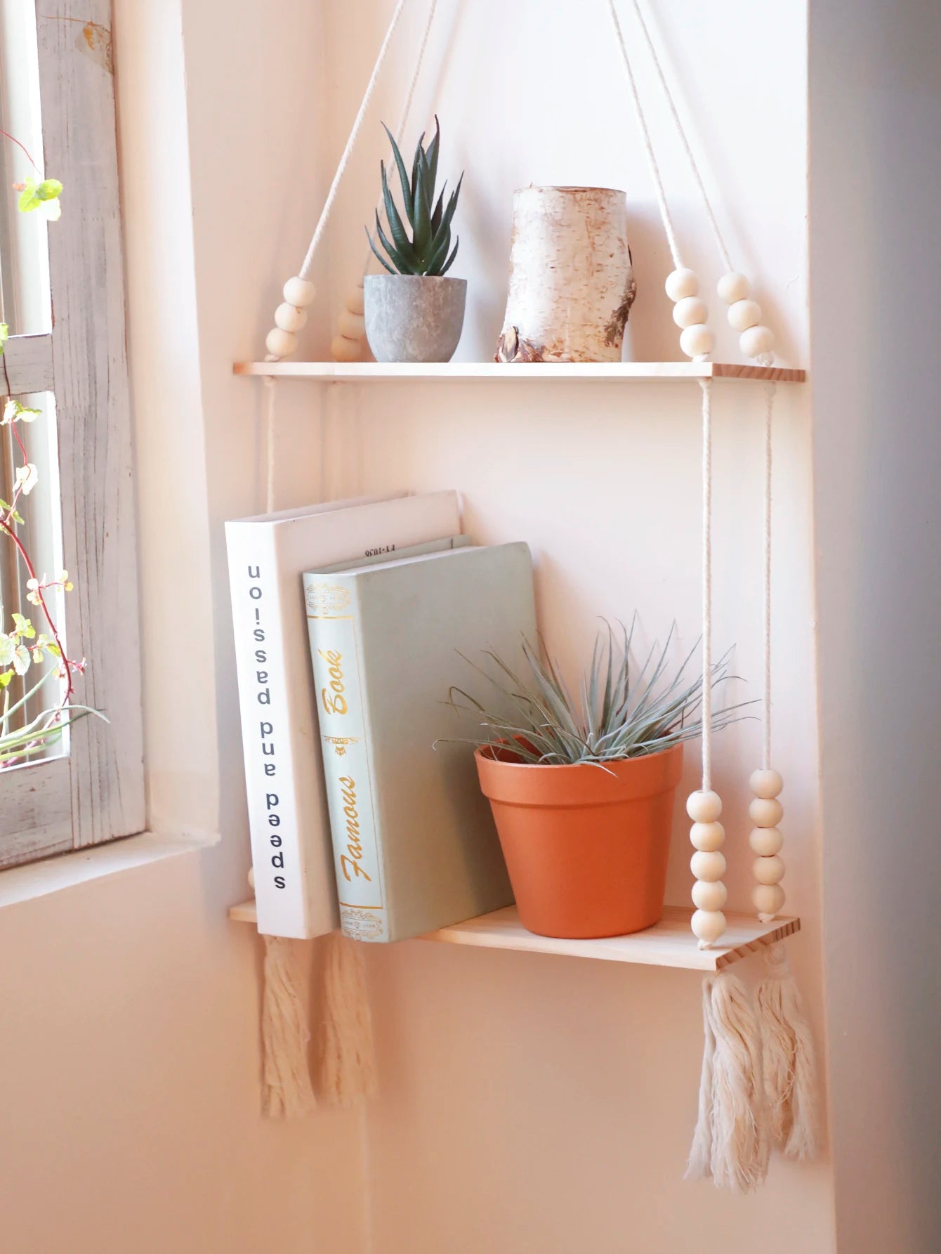 Hölzernes Aufbewahrungsregal Wandregale Pflanzen Wandregal Rustikale Holzregale Schlafzimmer Wohnzimmer Heimdekoration Geschenk