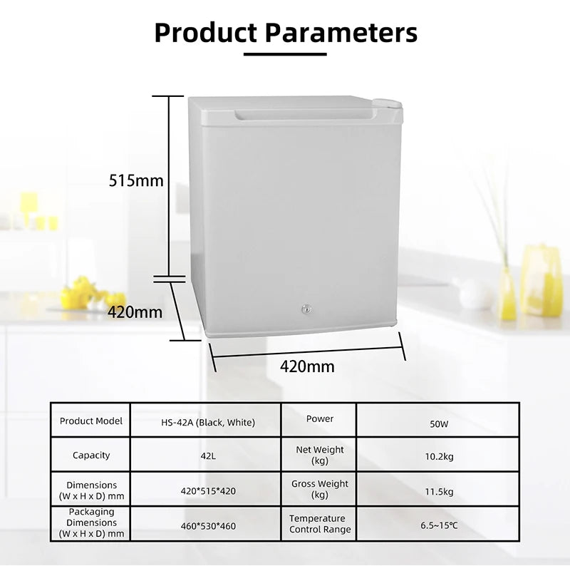 DIVEDEER Household Mini Silent Fresh keeping Cabinet Hotel Room Small Refrigerator Dormitory Refrigerator