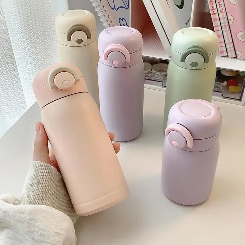 Mini tasse thermos de 220 ml/350 ml, tasse de poche, tasse à café thermique en acier inoxydable, flasque sous vide, bouteille d'eau chaude isotherme, cadeau pour enfants
