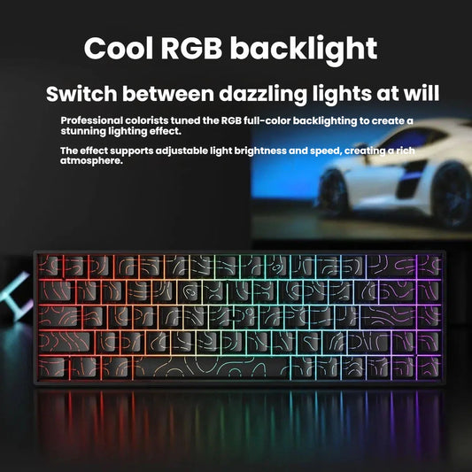 K61 USB Mini Mechanische Gaming-Tastatur Kabelgebunden Hot-Swap-fähig Abnehmbares Kabel