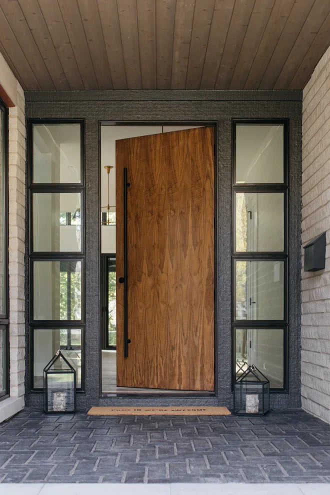Portes principales prix usine pour la sécurité domestique, portes en aluminium au design moderne avec verre trempé pour villa, porte d'entrée personnalisée