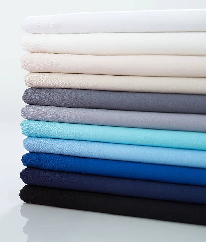 Tissu Popeline de Coton Couleur Unie Robe de Poupée Chemise Pantalon Décontracté Conception de Vêtements Tissu de Couture Matériau de Mode en Gros au Mètre