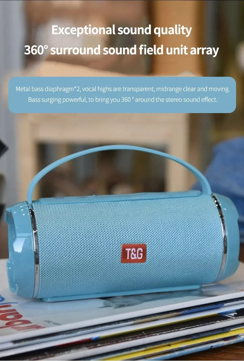 Kabelloser Subwoofer Tragbarer Bluetooth Lautsprecher Radio FM Wasserdichte Soundbox Musik Caixa De Som Coluna Blootooth Bass Hifi Bocina