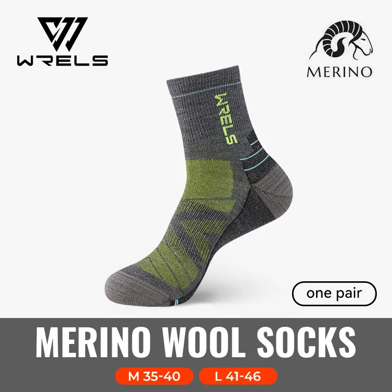 WRELS 1/2/3 Paare Merinowolle Socken Thermische Warme Winter Hohe Elastische Dicke Wandersocken Feuchtigkeitsaufnahme Wollsport Socken