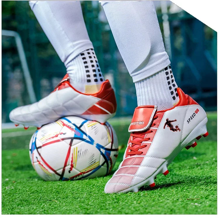 Chaussures de football homme crampons FG/TF, respirantes, professionnelles, pour gazon, antidérapantes, à crampons longs, pour entraînement adulte en futsal