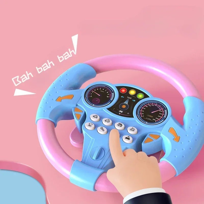 Kleinkind Glänzende Simulation Lenkrad Spielzeug Kinder Spielzeug Früherziehung Beifahrer Kinderwagen Lenkrad Sprachspielzeug