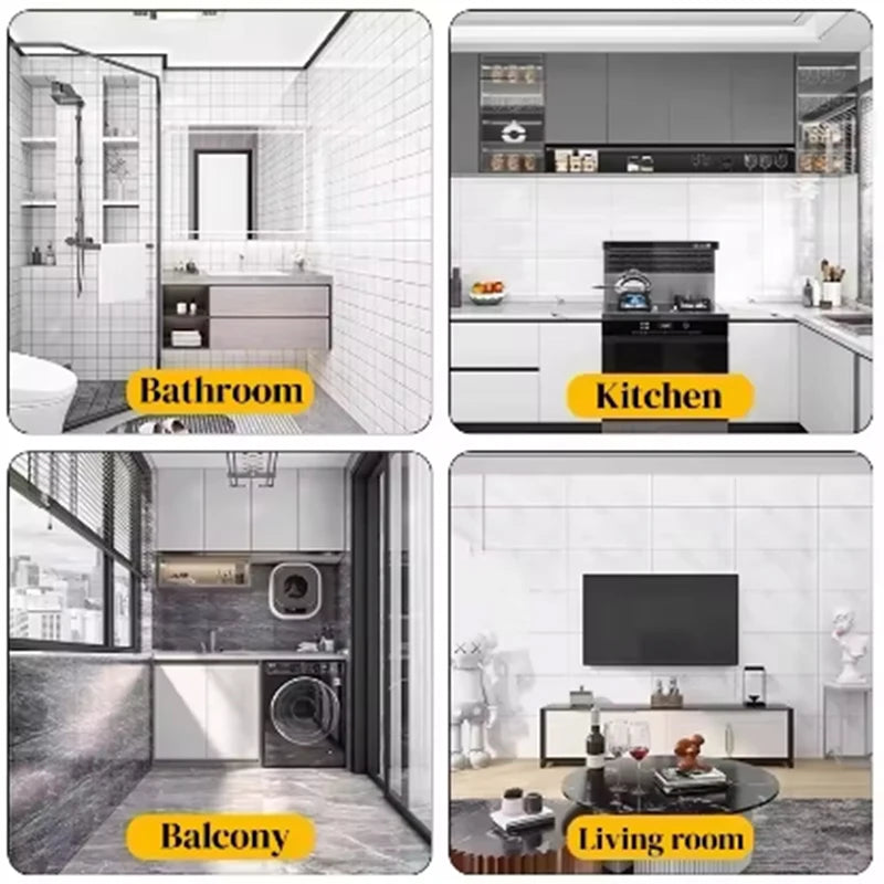 1 roll of 40cm self-adhesive marble imitation ceramic tile PVC wallpaper bathroom waterproof wall sticker bedroom wallpaper