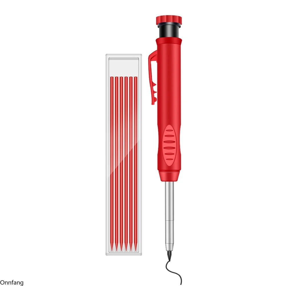 Hot 2.8mm Marking Mechanical Pencil Solid Carpenter Scriber Carpenter Scriber with Sharpener for Woodworking Drawing Stationery