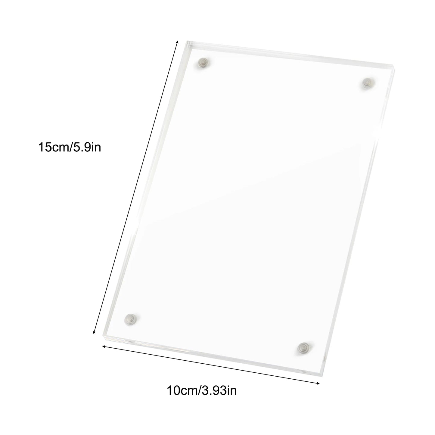 1 cadre photo en acrylique transparent magnétique double support d'affichage d'affiche 5.5x8.2cm, 6x9cm, 7x10.5cm, 9x12.8cm, 10x15cm