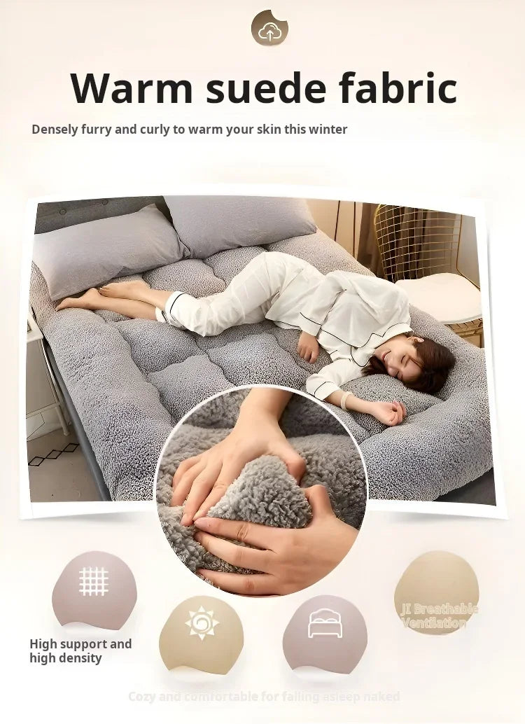 Neueste verdickte warme Lammwolle Matratze Tatami Matratze Studentenwohnheim Matratze Rutschfest faltbar für Schlafzimmer Sofa Bett 매트리스