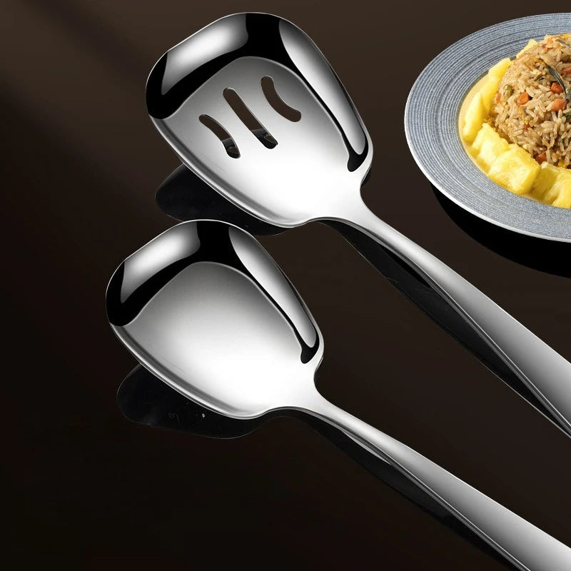 1PC Public Serving Spoon Stainless Steel Serving Spoon Large Spoon Commercial Hotel Restaurant Household Tableware