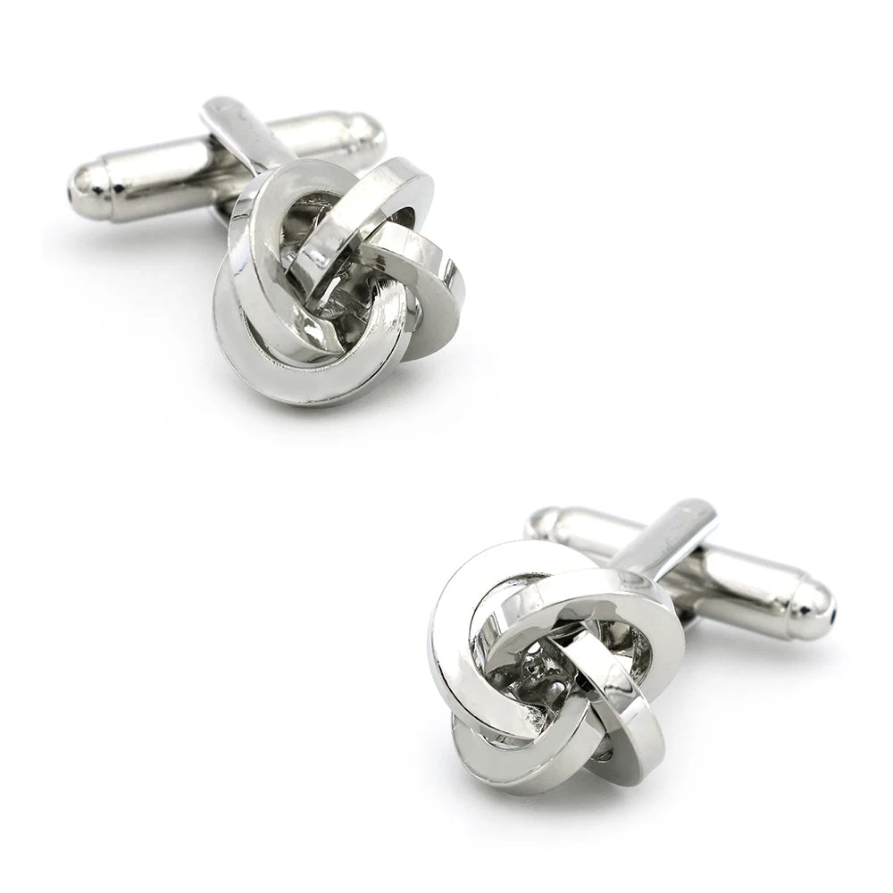 iGame Boutons de manchette nœud de mode en laiton de qualité design boule tressée pour mariage homme
