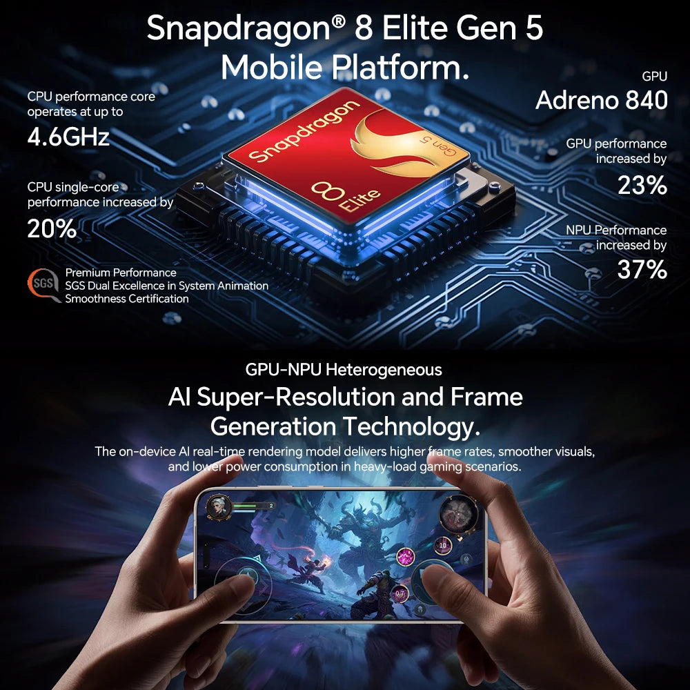 Version globale HONOR Magic8 Pro Snapdragon 8 Elite Gen 5 Écran OLED 6,71'' 120Hz 7100mAh SuperCharge 100W Téléphones Magic 8 Pro