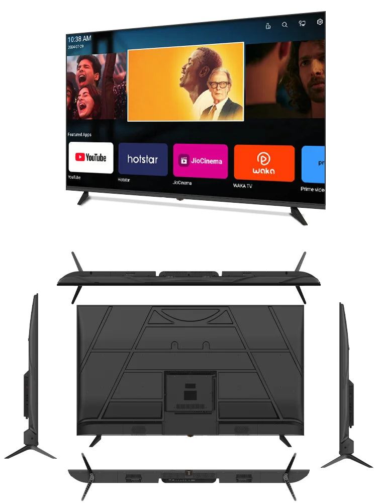 Smart TV Android 11 Version Globale, 32 Pouces, TV LED 4K UHD sans Cadre, WiFi Bluetooth Netflix YouTube Google Play HDR10