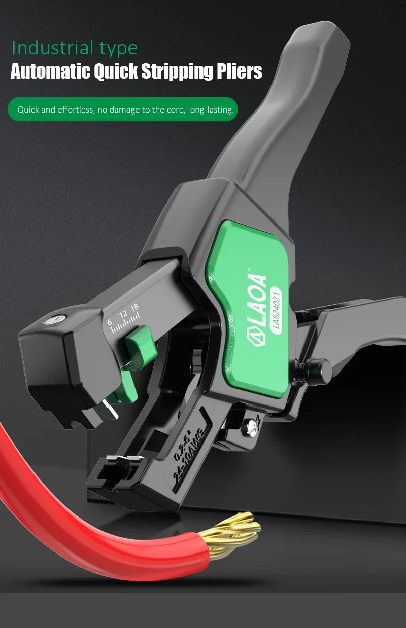 LAOA industrial fast automatic wire stripping pliers electrician specific multifunctional pliers wire cutting and pressing tools