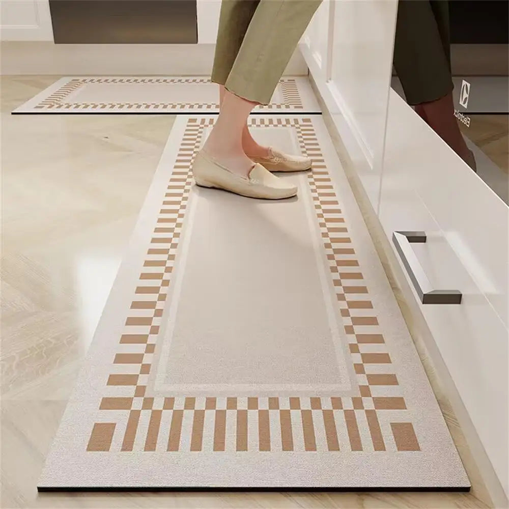 1 TAPIS de sol de cuisine imperméable, antidérapant, anti-saleté Tapis de pied Tapis de sol domestique Tapis long en velours cristal Tapis de porte 바닥 깔개