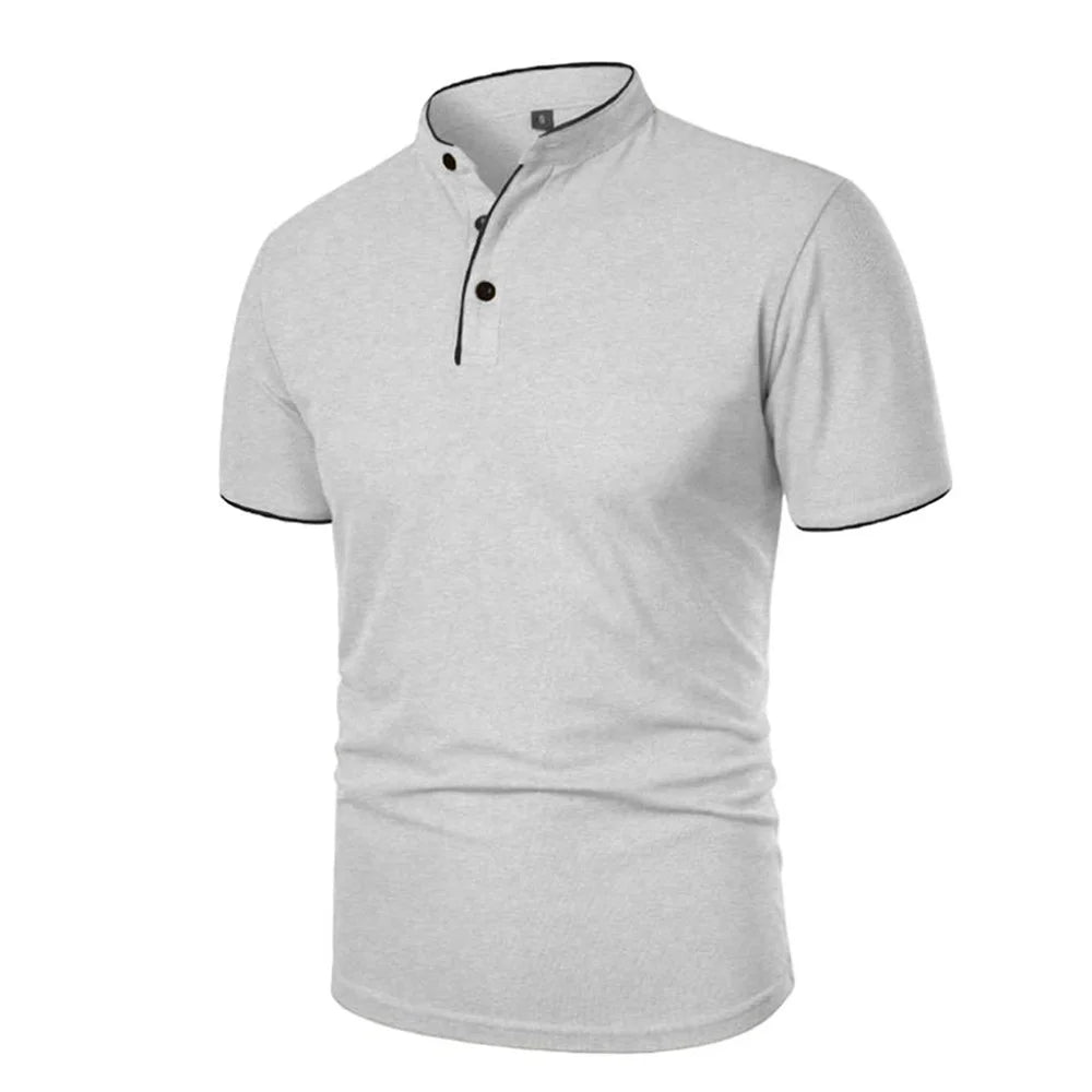 Herren Poloshirt Kurzarm Einfarbig T-Shirt Streetwear Sport Schnelltrocknend Atmungsaktiv Basic Freizeitshirt Oberteile