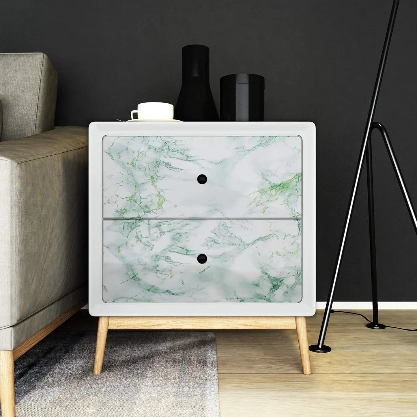 Papier peint auto-adhésif en vinyle marbré de 40 cm, imperméable, en PVC, pour cuisine, salon, décoration murale