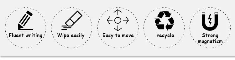 Magnetic Dry Erase Board Reusable Fridge Magnet Board Flexible Refrigerator Whiteboard for Reminder Memo, for Home Office School