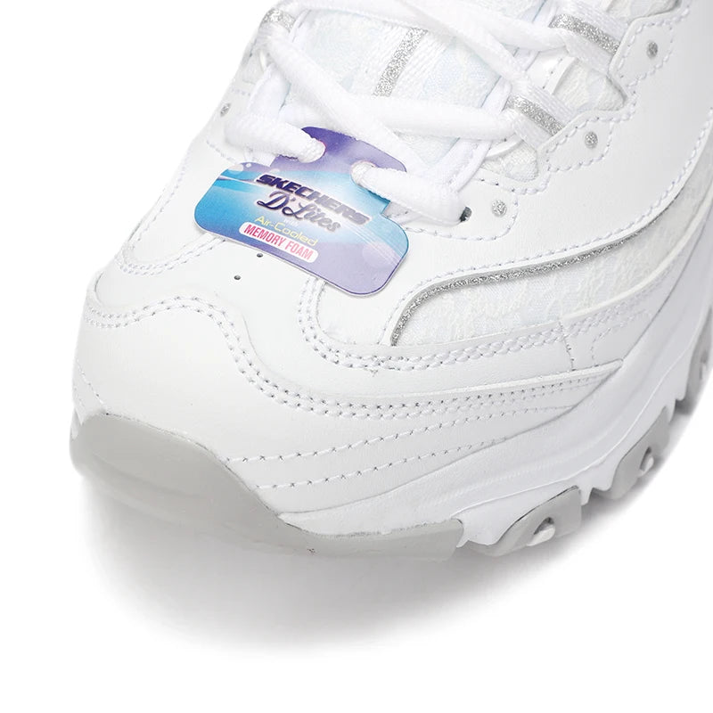 Skechers Damenschuhe Freizeitschuhe Karomuster Sportschuhe 1159-Wht am einfachsten zu kombinieren
