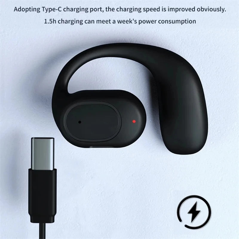 Kabellose Kopfhörer Bluetooth-Headset mit Mikrofon Knochenleitung Freisprech-Kopfhörer mit Geräuschunterdrückung zum Autofahren Audifonos