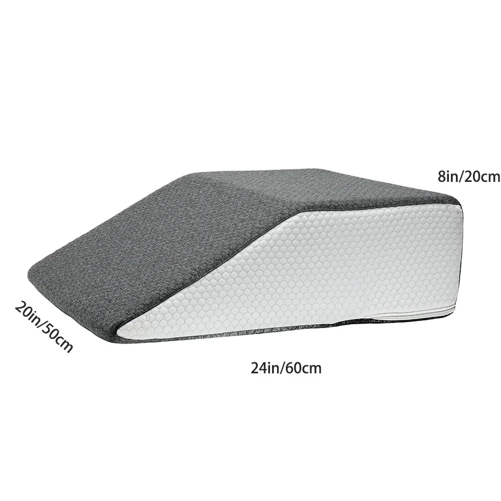 Oreiller de Jambe, Oreiller pour Relever les Jambes de 20 cm, Repos, Sommeil, Cale de Jambe pour Dormir sur le Côté, Oreiller Cale Jambe en Mousse à Mémoire de Forme