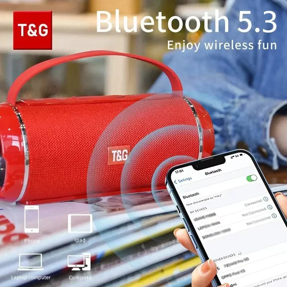 Kabelloser Subwoofer Tragbarer Bluetooth Lautsprecher Radio FM Wasserdichte Soundbox Musik Caixa De Som Coluna Blootooth Bass Hifi Bocina