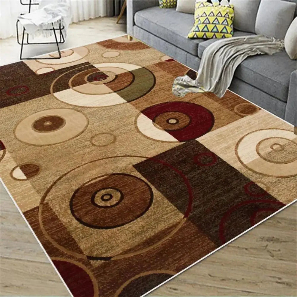 VIKAMA Nordischer Abstrakter Teppich Wohnzimmer Schlafzimmer Küche Esszimmer Fußmatte Heimdekor Geometrische Große Teppichmatte
