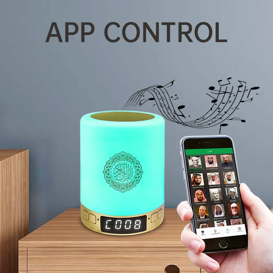Heller Koran Azan Muslim Koran Bluetooth Lautsprecher Tragbares Nachtlicht Heilige Lampe Soundbox Musik Kabellos Caixa De Som Bocina Mp3