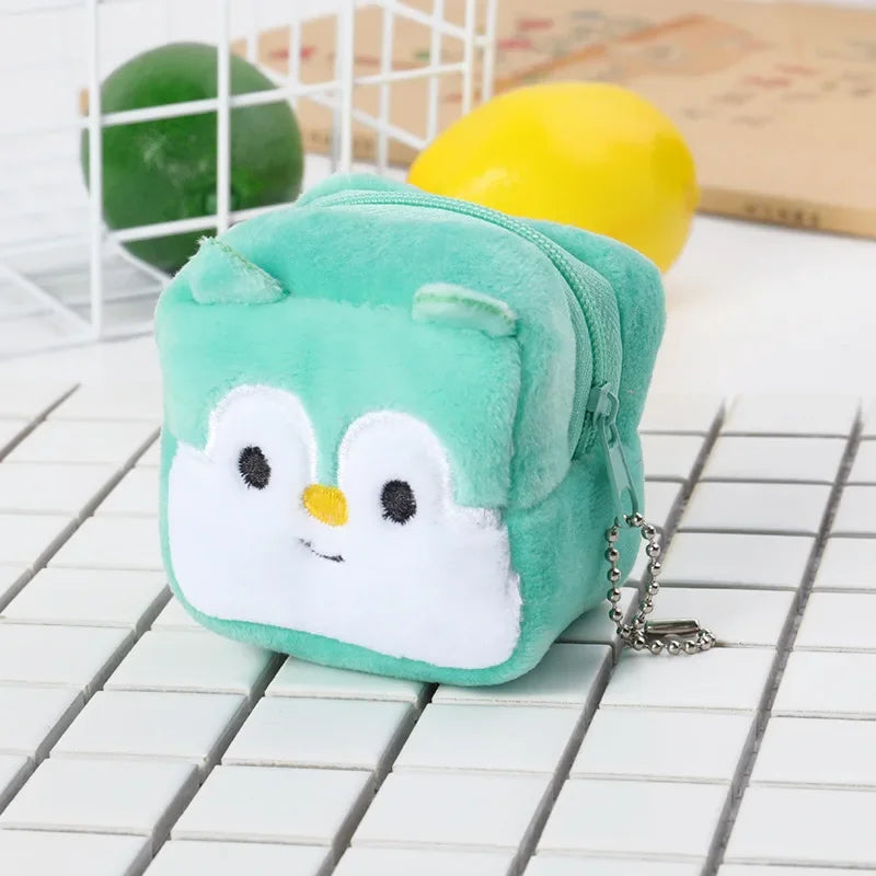 Cartoon Süße Schweinchen Geldbörse Kawaii Portemonnaie Weiche Plüsch Münztasche Schlüssel Kopfhörer Münz-Organizer Beutel Reißverschlusstasche Kindergeschenk